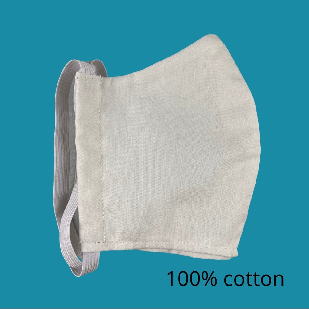 New Cotton Face mask with filter pocket & elastic